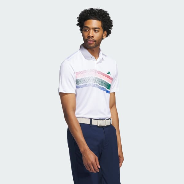 White Core Chest Stripe Polo Shirt