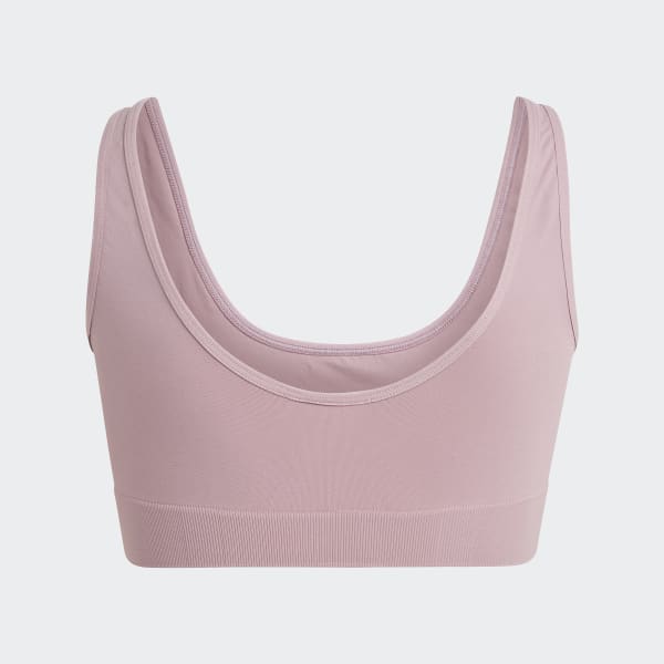 Fioletowy Active Seamless Micro-Stretch Scoop Lounge Bra HPO57