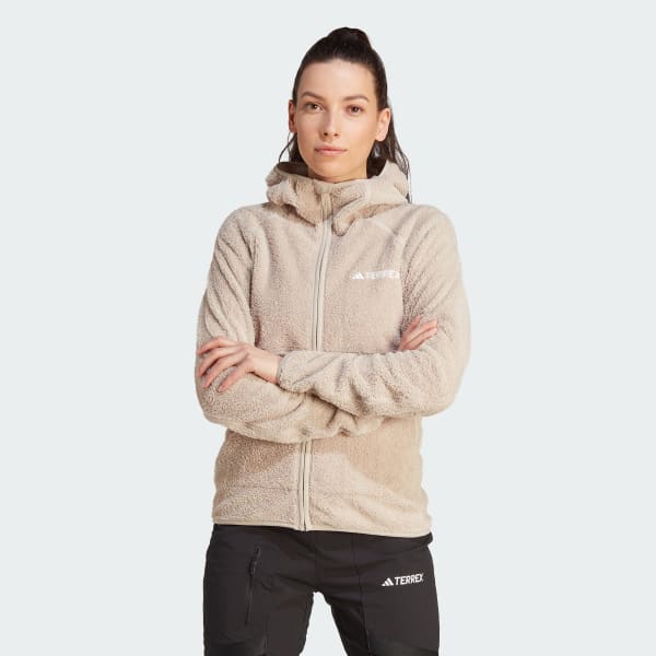 Beige CHAQUETA REVERSIBLE DE FELPA GRUESA CON CAPUCHA TERREX TECHROCK