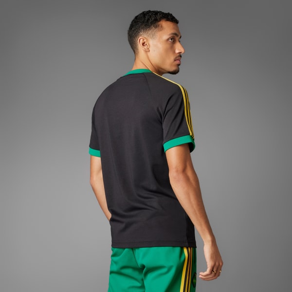 Svart Jamaica Adicolor 3-Stripes T-skjorte
