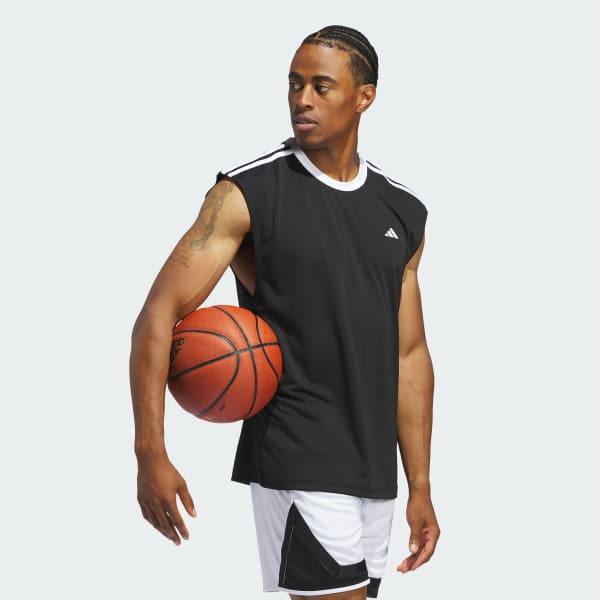 Polo Sin Mangas Basketball All World Negro adidas adidas Peru