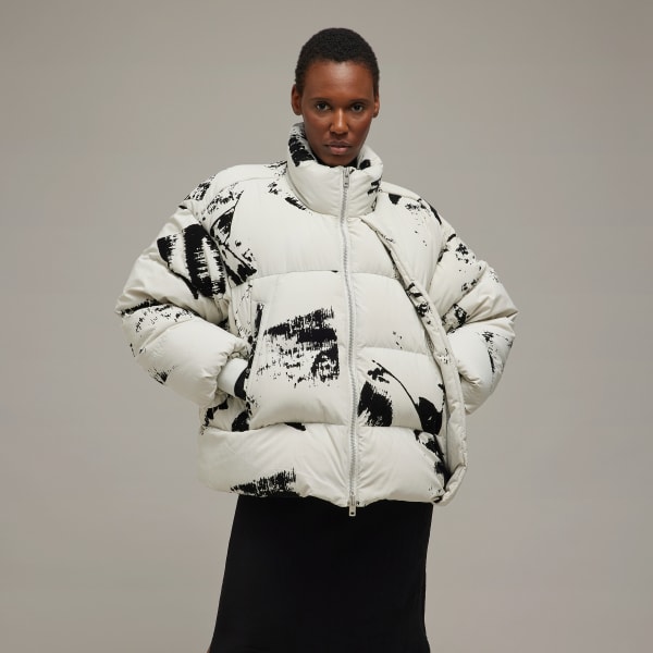 Preto Jaqueta Puffer Estampada Y-3 Flock