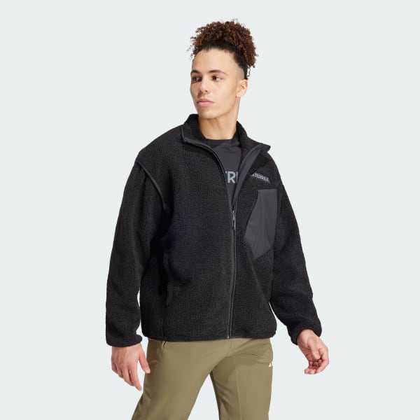 Black Terrex Xploric High Pile Fleece Jacket