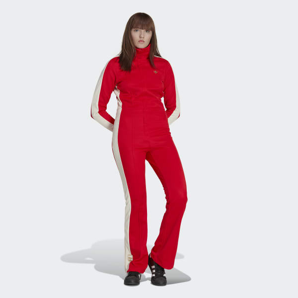 Czerwony adidas Ski Chic Jumpsuit DRI55