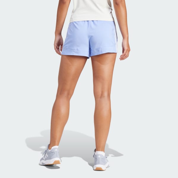 Blue Pacer Training 3-Stripes Woven High-Rise Shorts