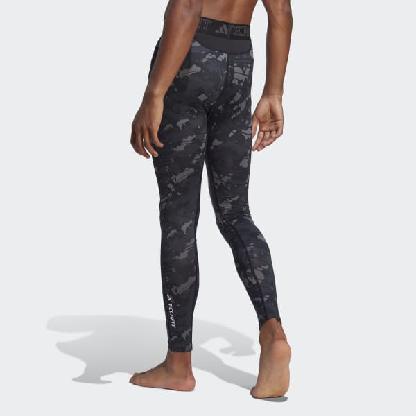Noir Tight de training à imprimé intégral Techfit