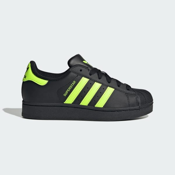 国内配送 adidas SUPER STAR II C.BLACK/COLLEGIATE GREEN adidas Superstar II Shoes - Black | Free Shipping with