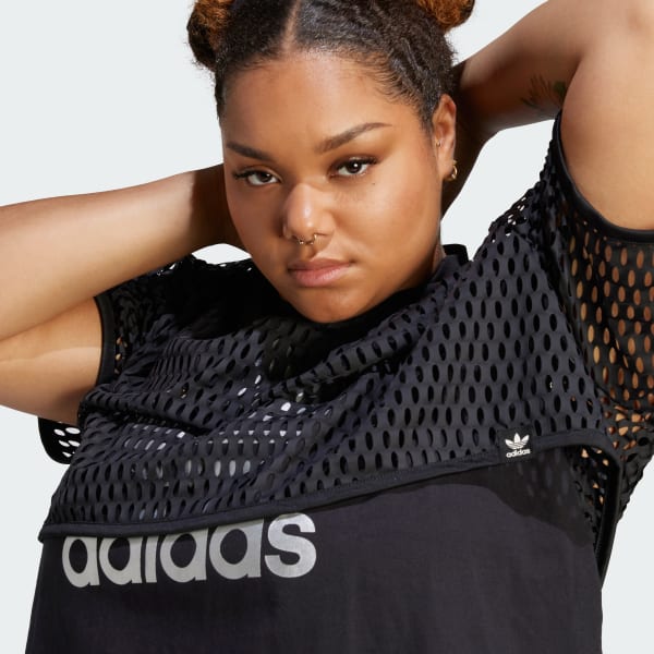 adidas Trefoil Big Logo Tee Lifestyle Size) - | Black Women\'s US | (Plus adidas