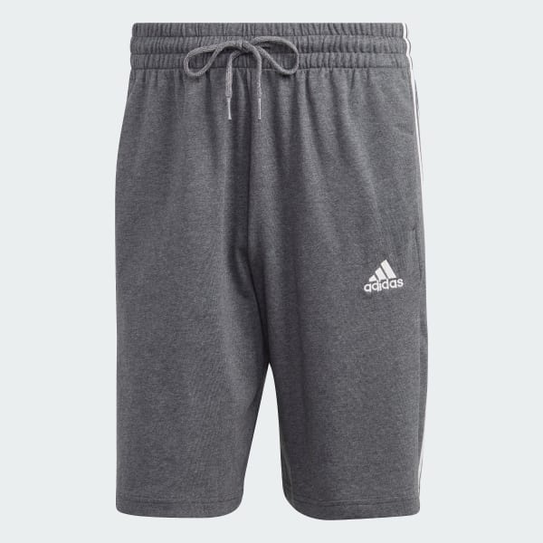 Cinza Shorts Malha Simples Essentials 3-Stripes