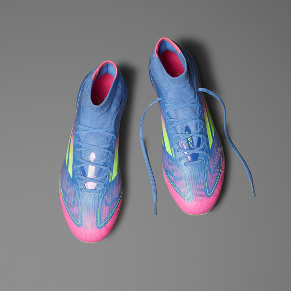 Azul Zapatos de Fútbol F50 Elite Mid Terreno Firme
