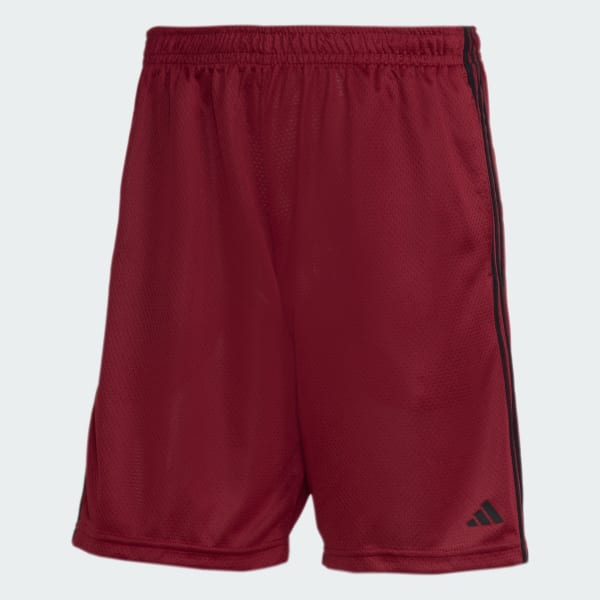 Borgonha Shorts Malha adidas Três Listras AEROREADY