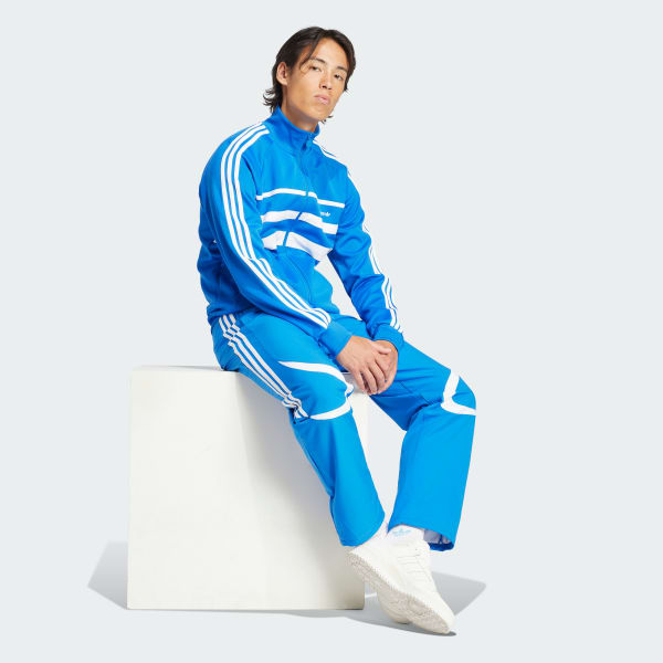 Bleu Veste de survêtement The First