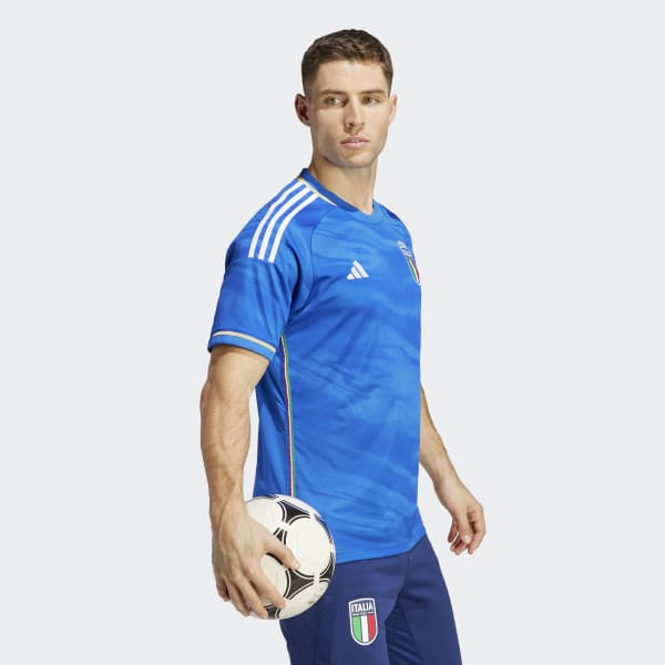 Men's Adidas Italy Icon Jersey - Blue - Medium