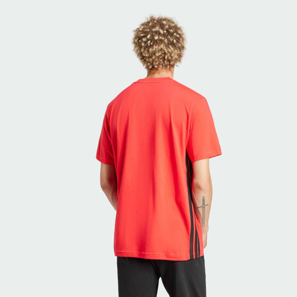 adidas Camiseta Essentials Single Jersey bandas Rojo adidas