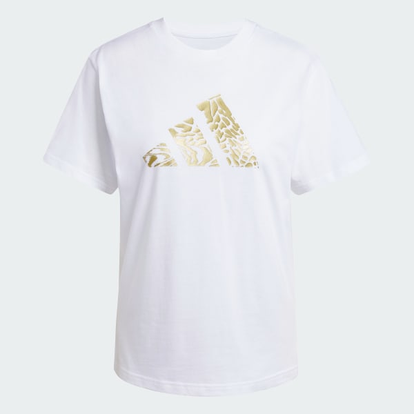 Blanco Camiseta Tech Metallic Graphic