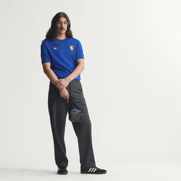 Blauw Italië 70s Sportshirt