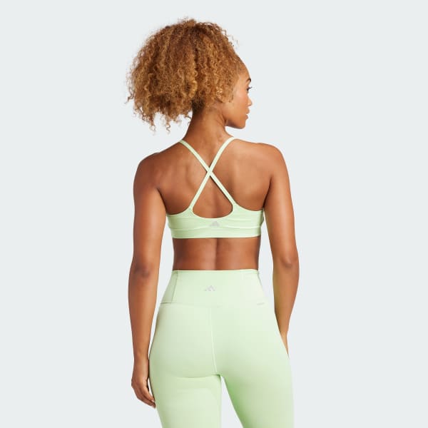 adidas All Me Light-Support Training Bra - White, Women's Yoga