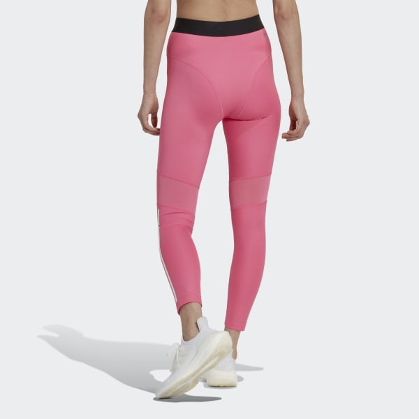 adidas Hyperglam 3-Stripes 7/8 Leggings - Pink, Women's Training