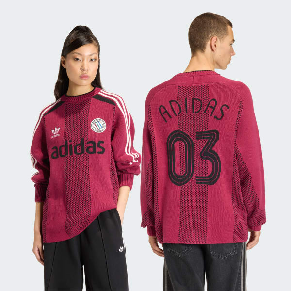 Weinrot ADICOLOR BLOKECORE LONGSLEEVES LEICHTER PULLOVER UNISEX