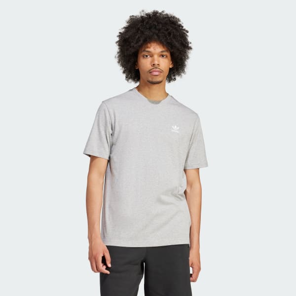 adidas Trefoil Essentials T shirt Grijs adidas Offici le Shop
