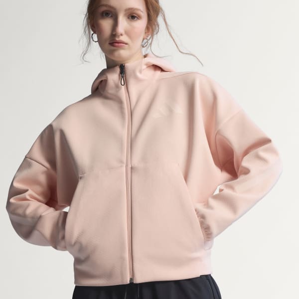Pink adidas Z.N.E. Full-Zip hættetrøje