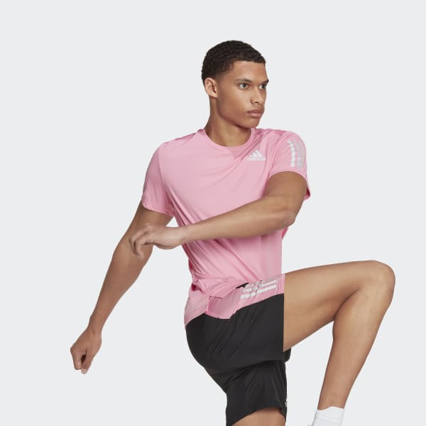 adidas Own the Run Tee - Pink, Men's Running