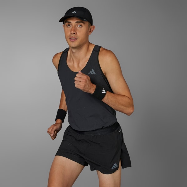 Negro Shorts Adizero Split para Running