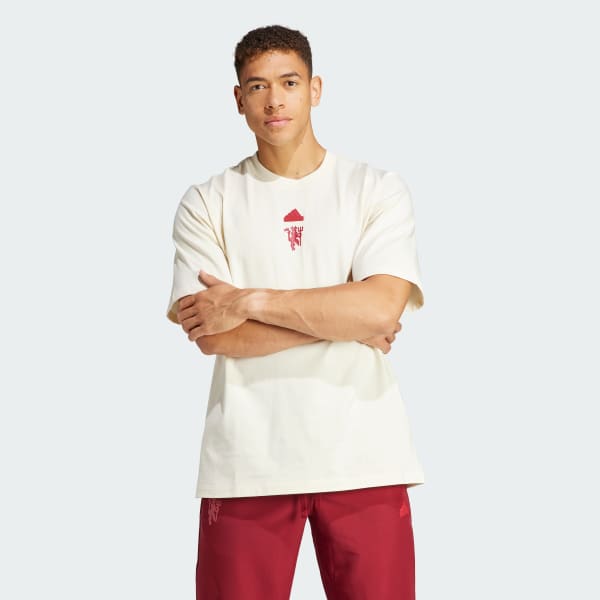 adidas Manchester United LFSTLR Oversized T shirt Wit adidas