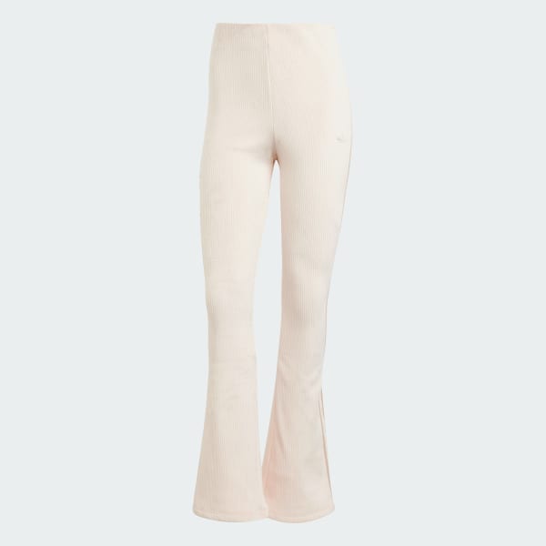 Rose Legging évasé bord-côte