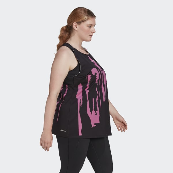 Zwart adidas x Thebe Magugu Tennis New York Y-Tanktop (Grote Maat) MLQ31