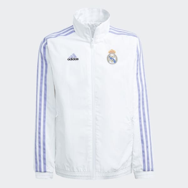 journalist Classificatie Bad adidas Real Madrid Anthem Jacket - White | Kids' Soccer | adidas US