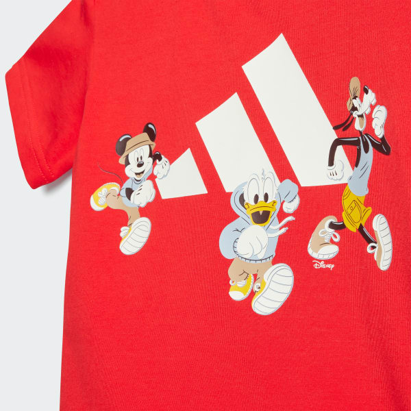 Red ADIDAS DISNEY MICKEY MOUSE TEE