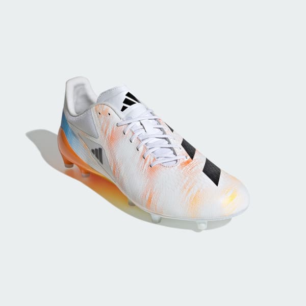 White Adizero RS15 Pro Firm Ground Rugby Boots