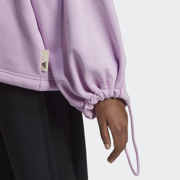 Μωβ Studio Lounge Fleece Sweatshirt
