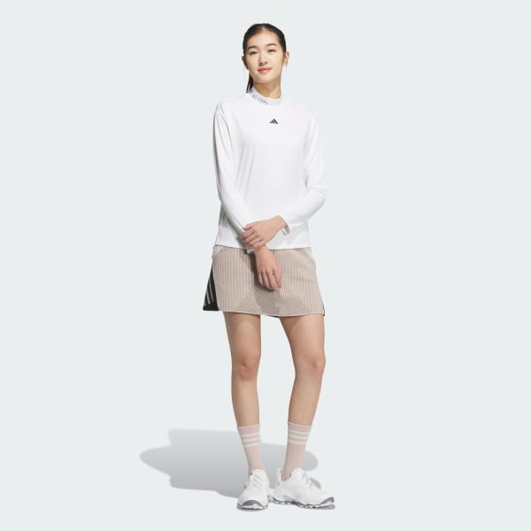 新品 アディダス　セットアップ 長袖モックネック　スカート　UV 日焼け対策 adidas アディダス ゴルフ COLD. RDY ジャカード モックネック L