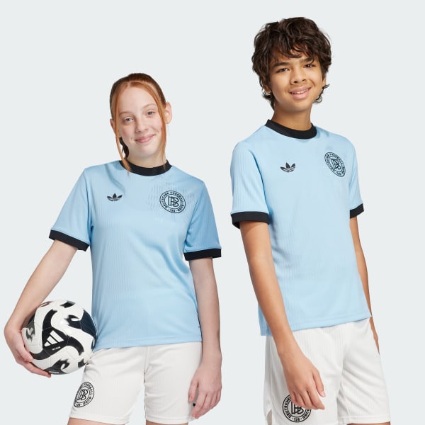 blauw Duitsland Anniversary Voetbalshirt Kids