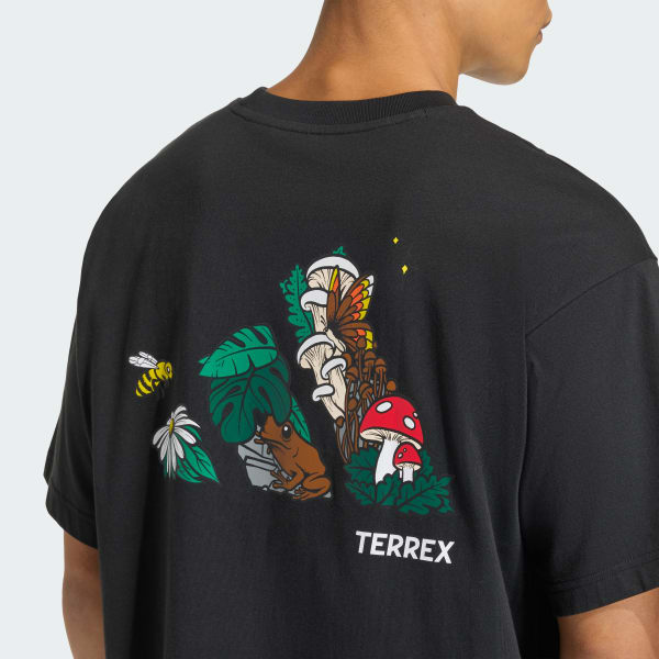Tシャツ adidas TERREX NATURE LOGO GRAPHIC T-SHIRT - Black | Free Shipping