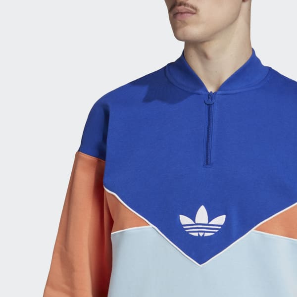 adidas Adicolor Seasonal Archive Half-Zip Crew Sweatshirt - Blue