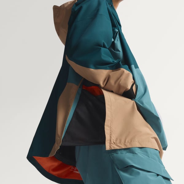 Green Terrex Xploric 2 Layer Lined CLIMAPROOF Anorak