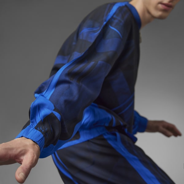 Blue Version Half-Zip Soccer Silk Track Top