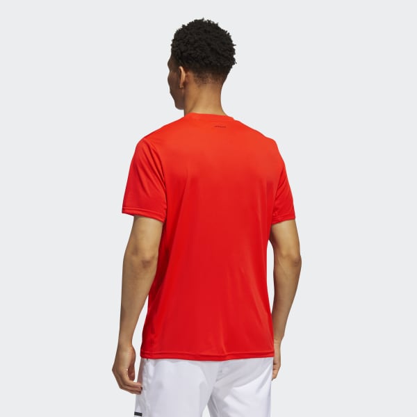Orange T-shirt Club Tennis 3-Stripes 22590
