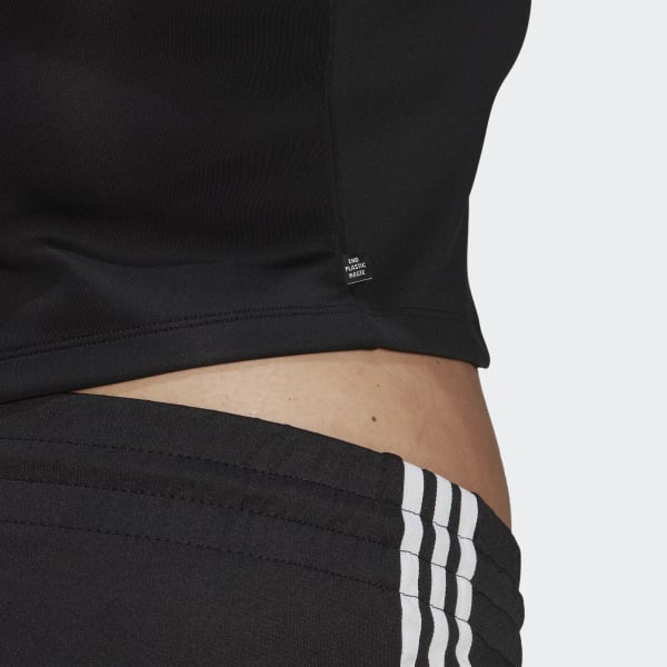 Preto T-shirt Curta 3-Stripes Adicolor Classics (Plus Size) CV118