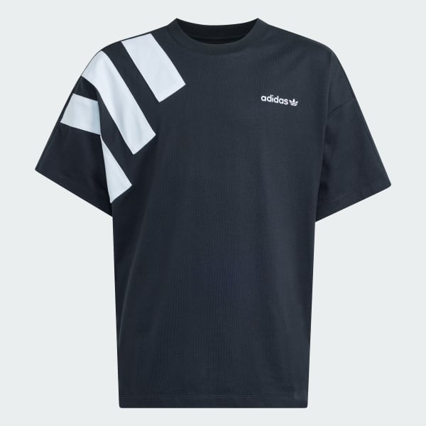 Negro REMERA BLOCKED HOLGADA