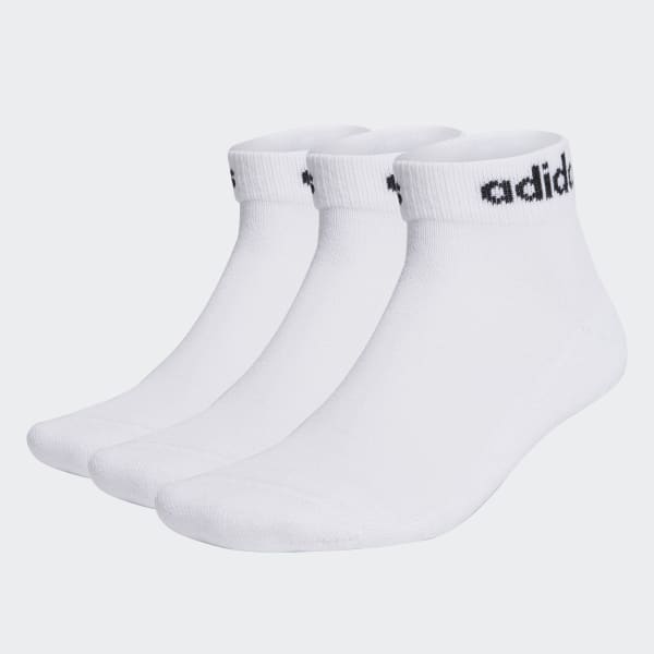 White Linear Ankle Socks Cushioned Socks 3 Pairs