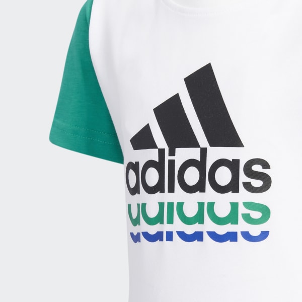White Badge of Sport Logo Short Sleeve Tee