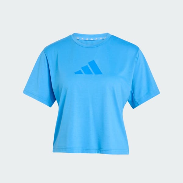 Azul Camiseta de Entrenamiento Train Essentials Big Performance Logo