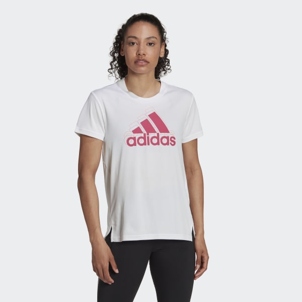 Branco T-shirt 3-Stripes Sport Brand Love T1849