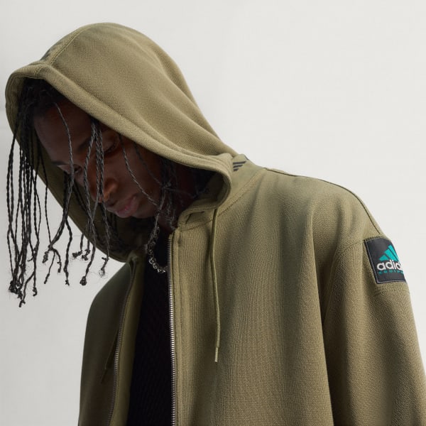 Vert adidas Equipment Reflective Hoodie Full-Zip
