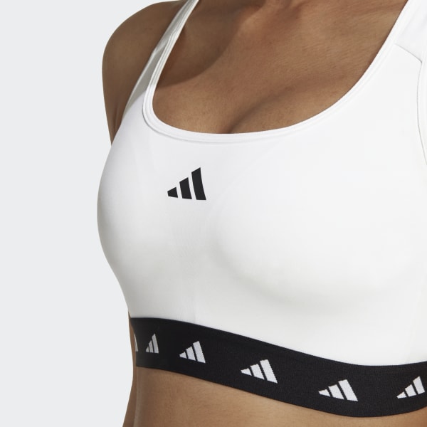 adidas Women's Training Techfit Bra, XX-Small, White/Matte Silver :  : Clothing & Accessories
