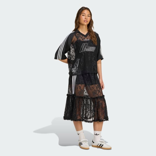 cierna Čipkovaný dres adidas Originals